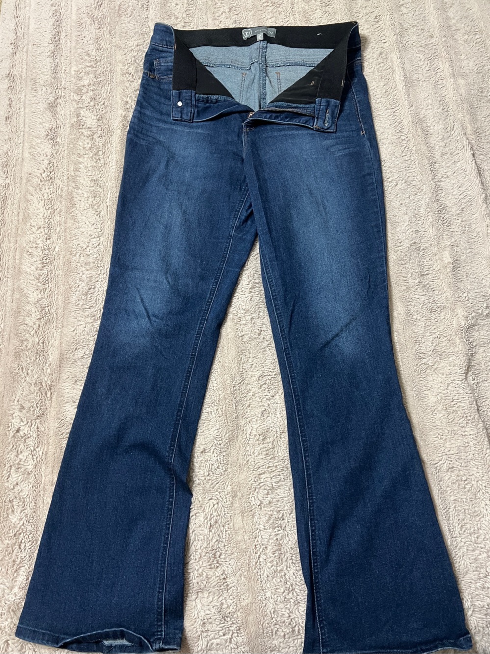 Wit & Wisdom itty bitty boot cut dark blue jeans